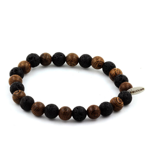 Lave + bois Bracelet Perles