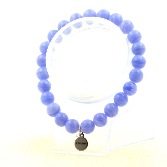 Agate crazy lace bleu. Bracelet en Perles naturelles