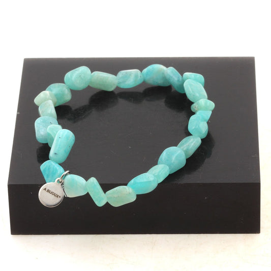 Perles Amazonite du Brésil. Bracelet en Perles naturelles