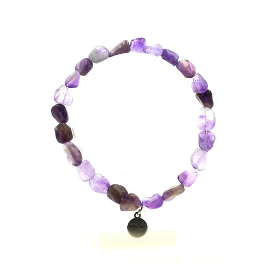 Perles Améthyste du Brésil. Bracelet en Perles naturelles