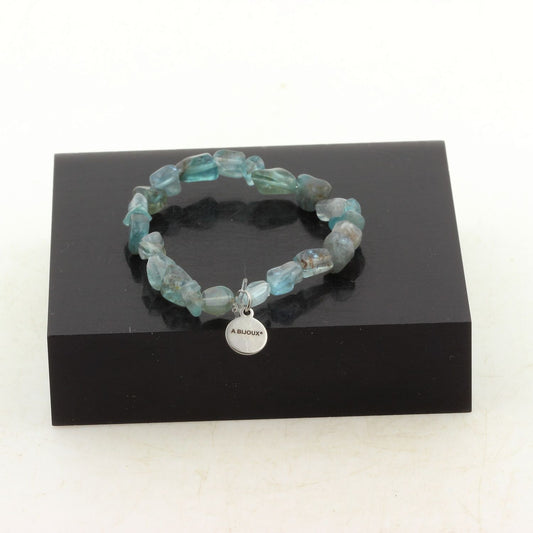 Apatite du Brésil. Bracelet en Perles naturelles