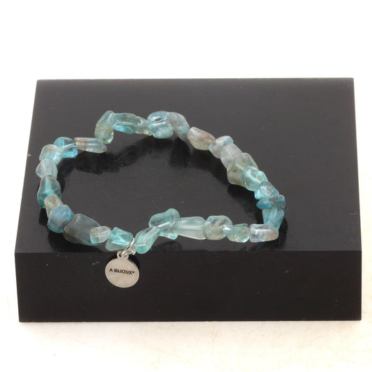 Perles Apatite du Brésil. Bracelet en Perles naturelles