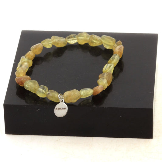 Perles Apatite jaune de Madagascar. Bracelet en Perles naturelles