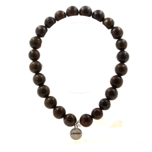 Bronzite. Bracelet en Perles naturelles