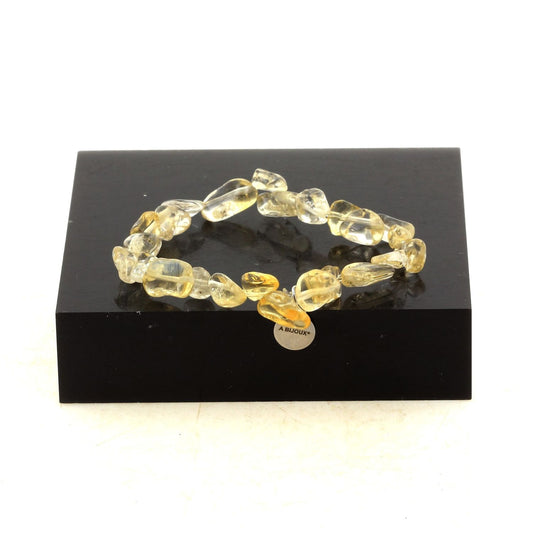 Perles Citrine du Brésil. Bracelet en Perles naturelles