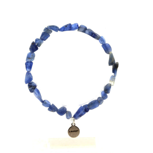 Perles Cyanite bleu du Brésil. Bracelet en Perles naturelles