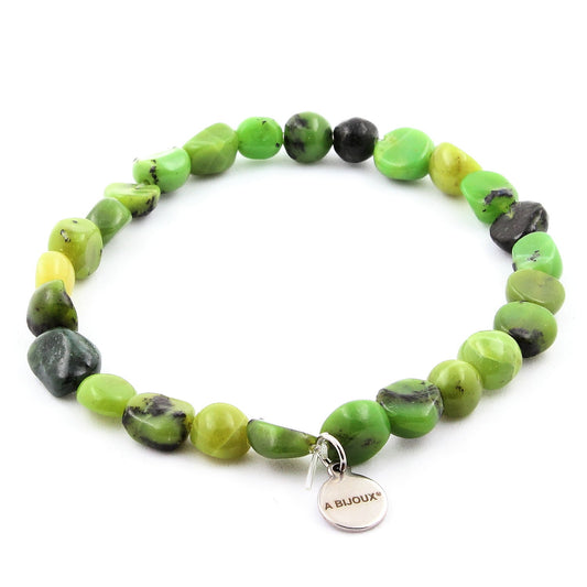 Jade néphrite de Xiuyan Chine. Bracelet en Perles naturelles