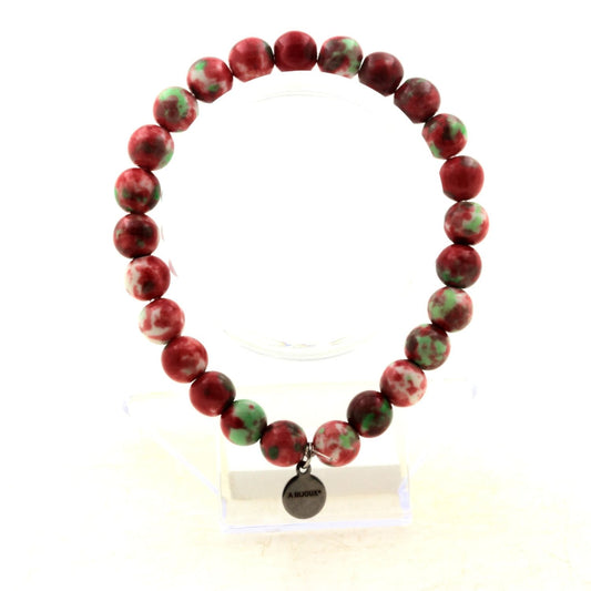 Perles Jaspe vert rouge 8 mm. Bracelet en Perles naturelles