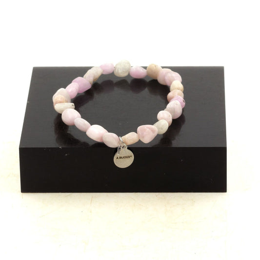 Perles Kunzite du Brésil. Bracelet en Perles naturelles