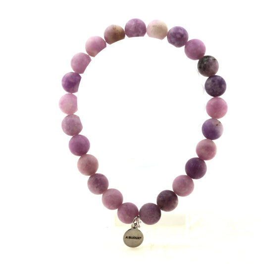 Perles Mica violet mat 8 mm. Bracelet en Perles naturelles