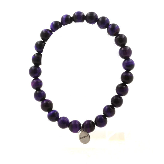 Perles Oeil de Tigre violet 8 mm. Bracelet en Perles naturelles
