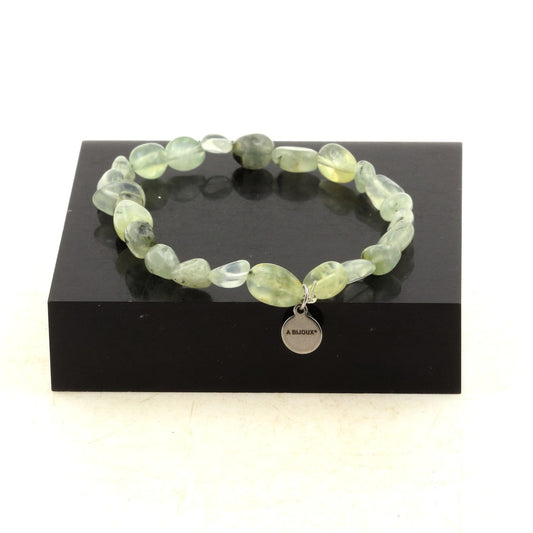 Perles Prehnite du Canada. Bracelet en Perles naturelles