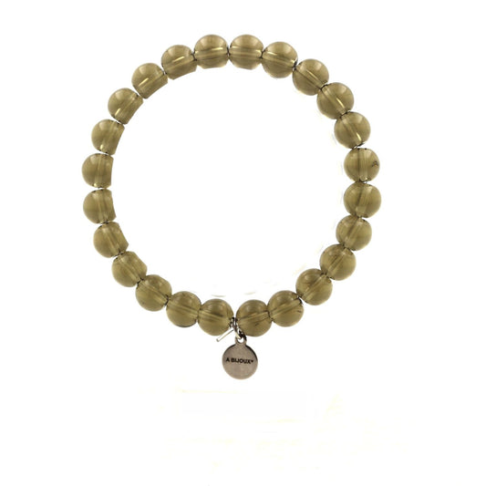 Perles Quartz fumé du Brésil 8 mm. Bracelet en Perles naturelles