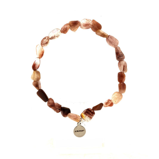 Perles Quartz rutile rouge du Brésil. Bracelet en Perles naturelles