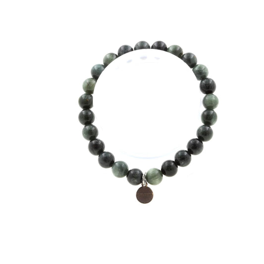 Seraphinite de Russie. Bracelet en Perles naturelles