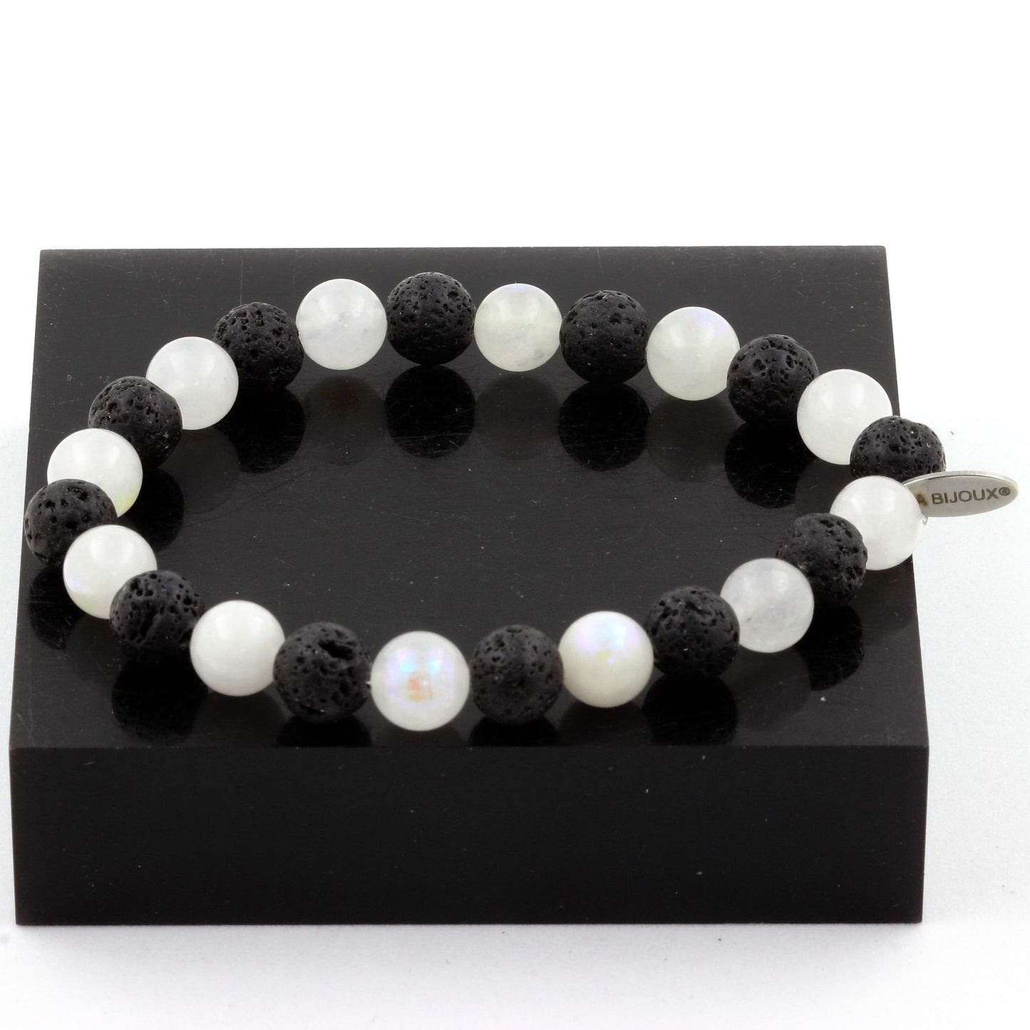 Pierre de lune + Lave Bracelet Perles