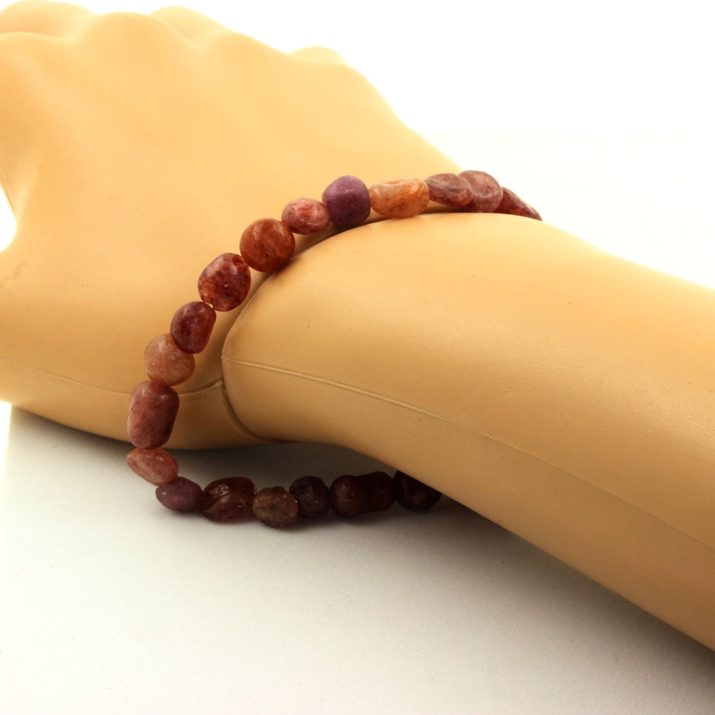 Rubis du Brésil. Bracelet Perles naturelles
