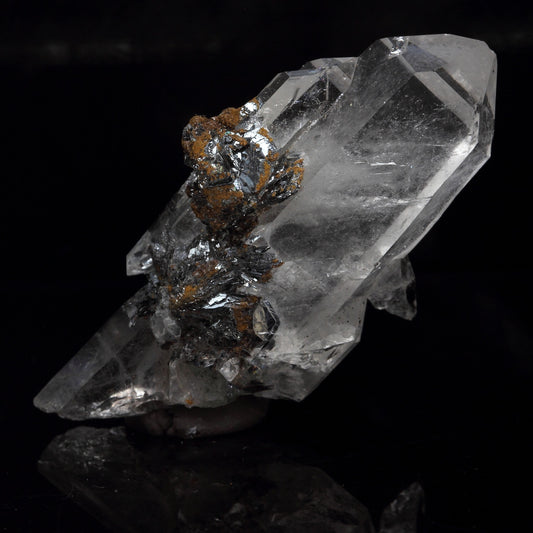 Quartz + Hematite. 57.2 carats. Vaujany, Isère, France