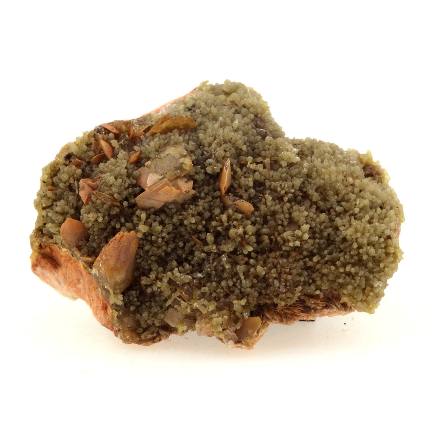 Wulfenite + Mimetite. 73.9 carats. Lantignié, France