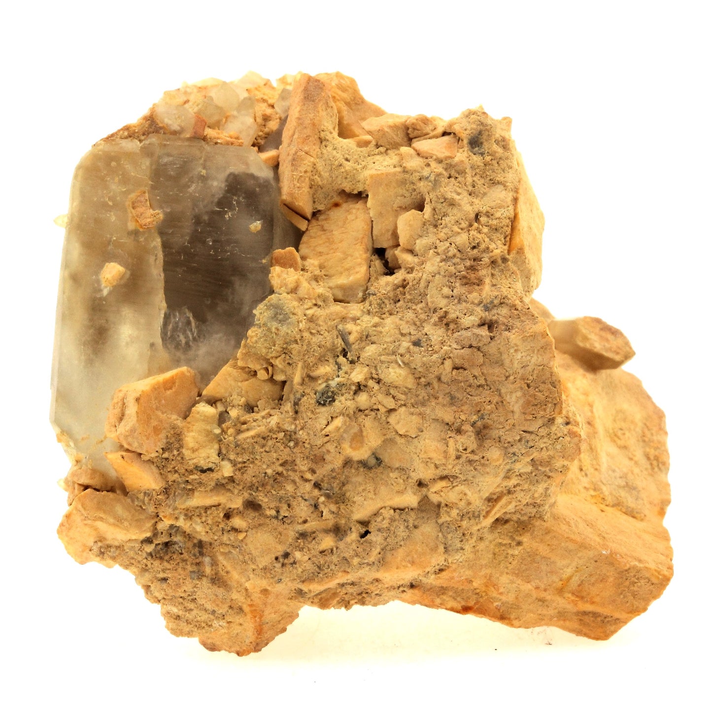 Quartz Fumé + Orthose. 582.0 carats. Saint-Chély-d'Apcher, Lozère, France