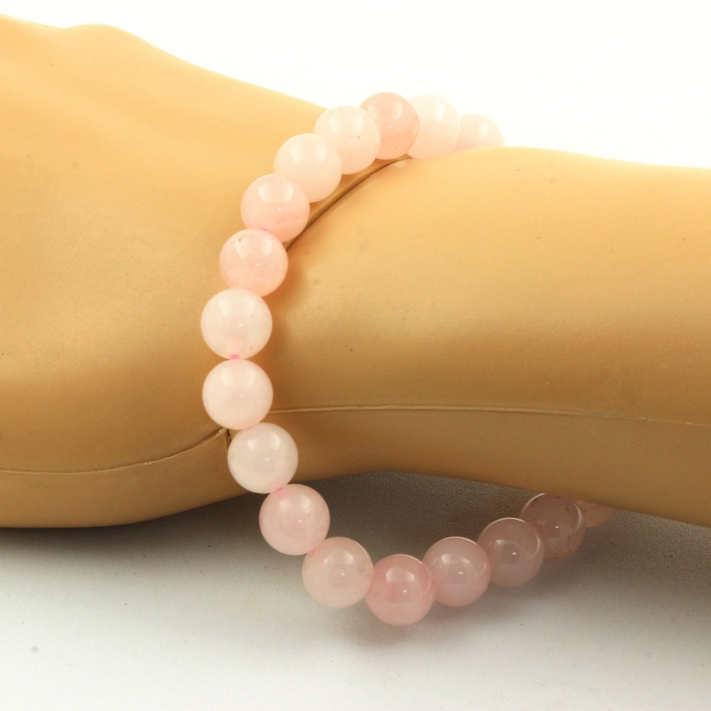 Quartz rose. Bracelet en Perles naturelles