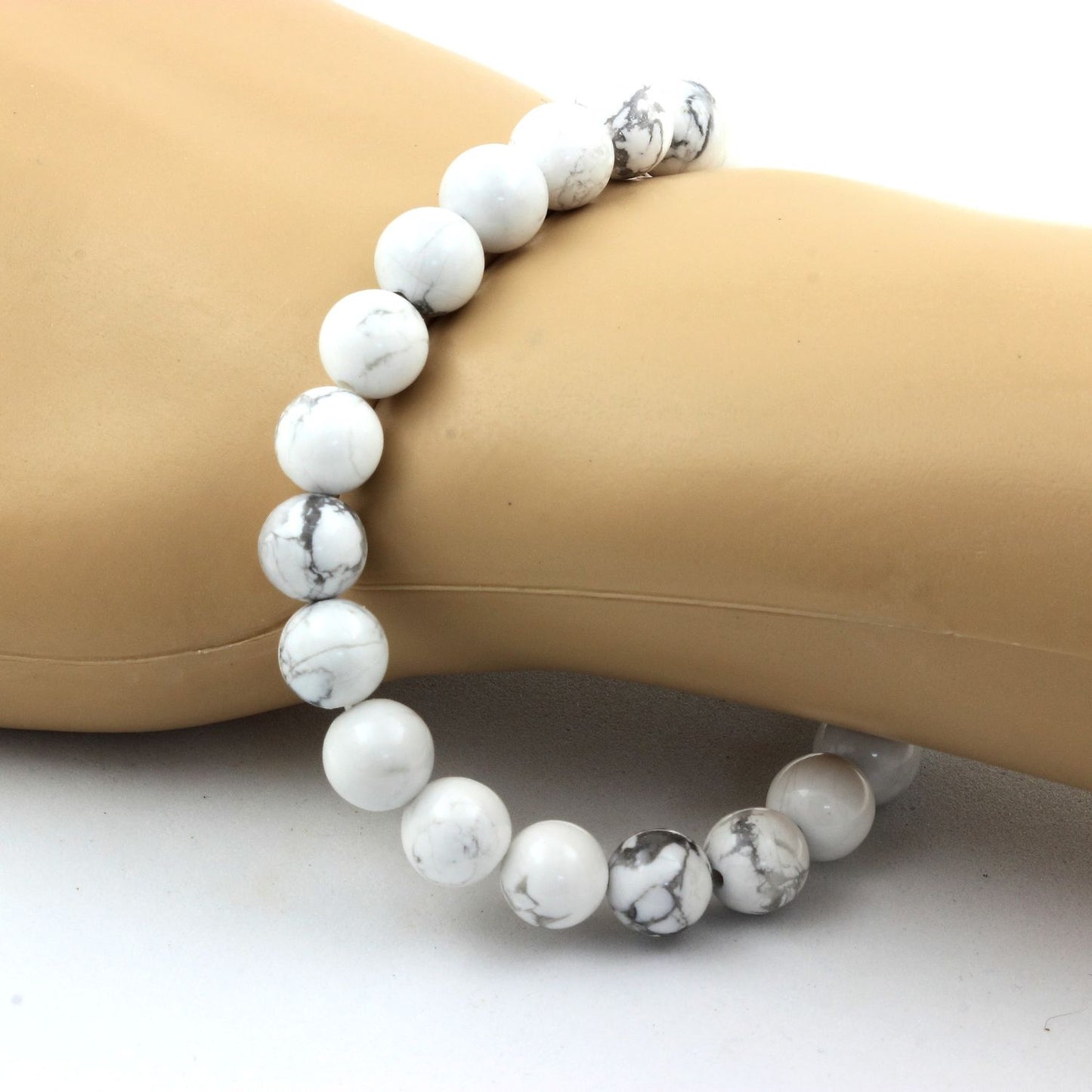 Howlite. Bracelet en Perles naturelles