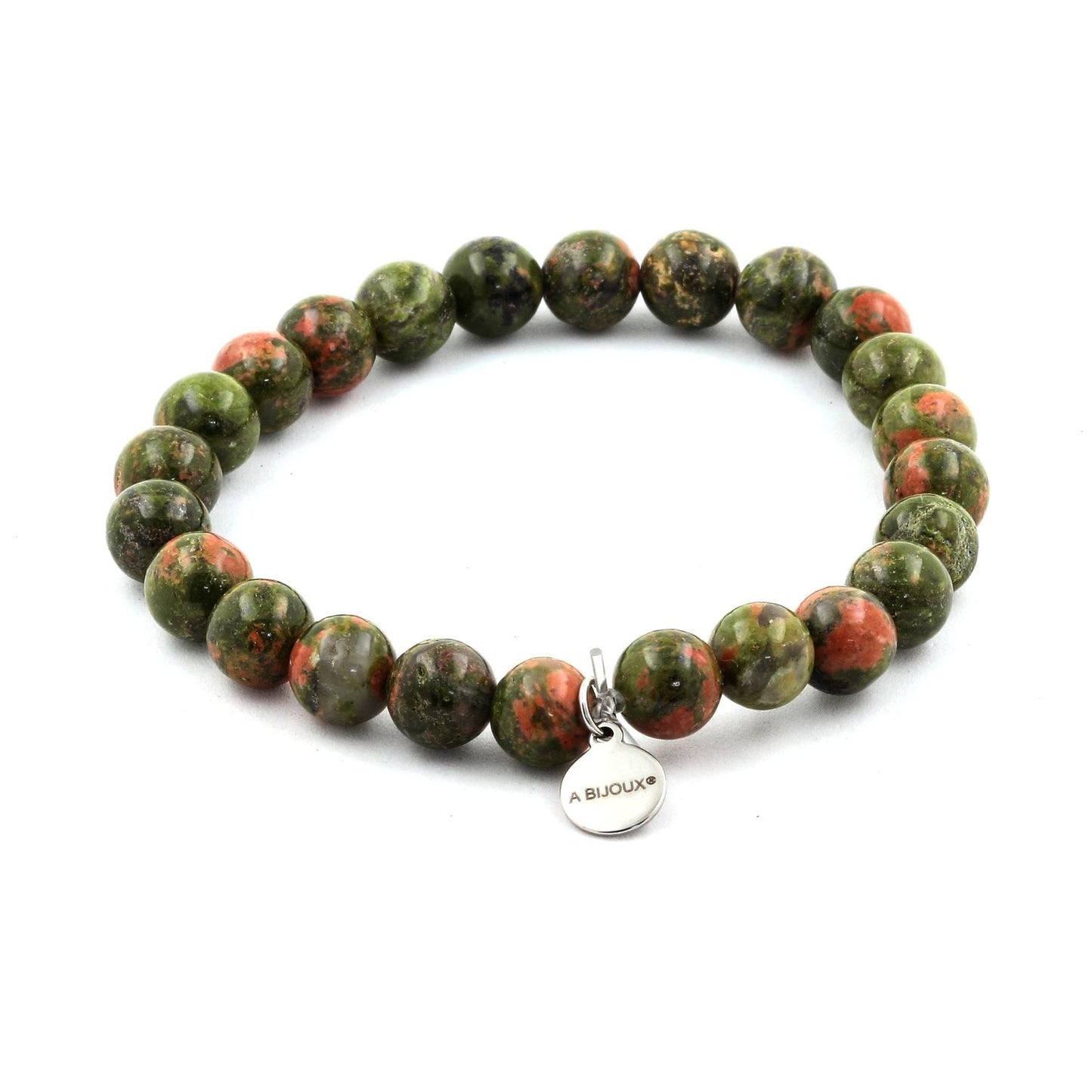 Unakite. Bracelet en Perles naturelles