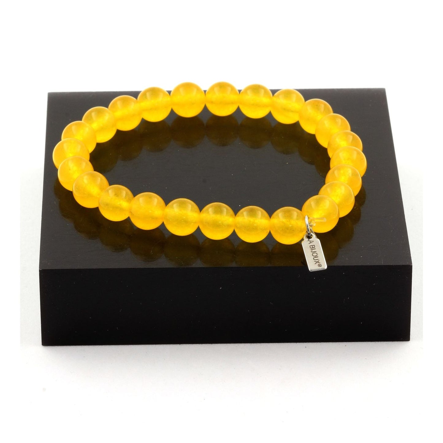 Agate jaune. Bracelet en Perles naturelles