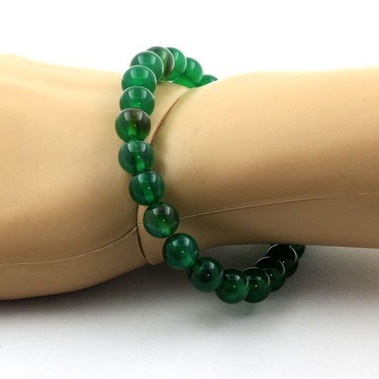 Agate verte. Bracelet en Perles naturelles