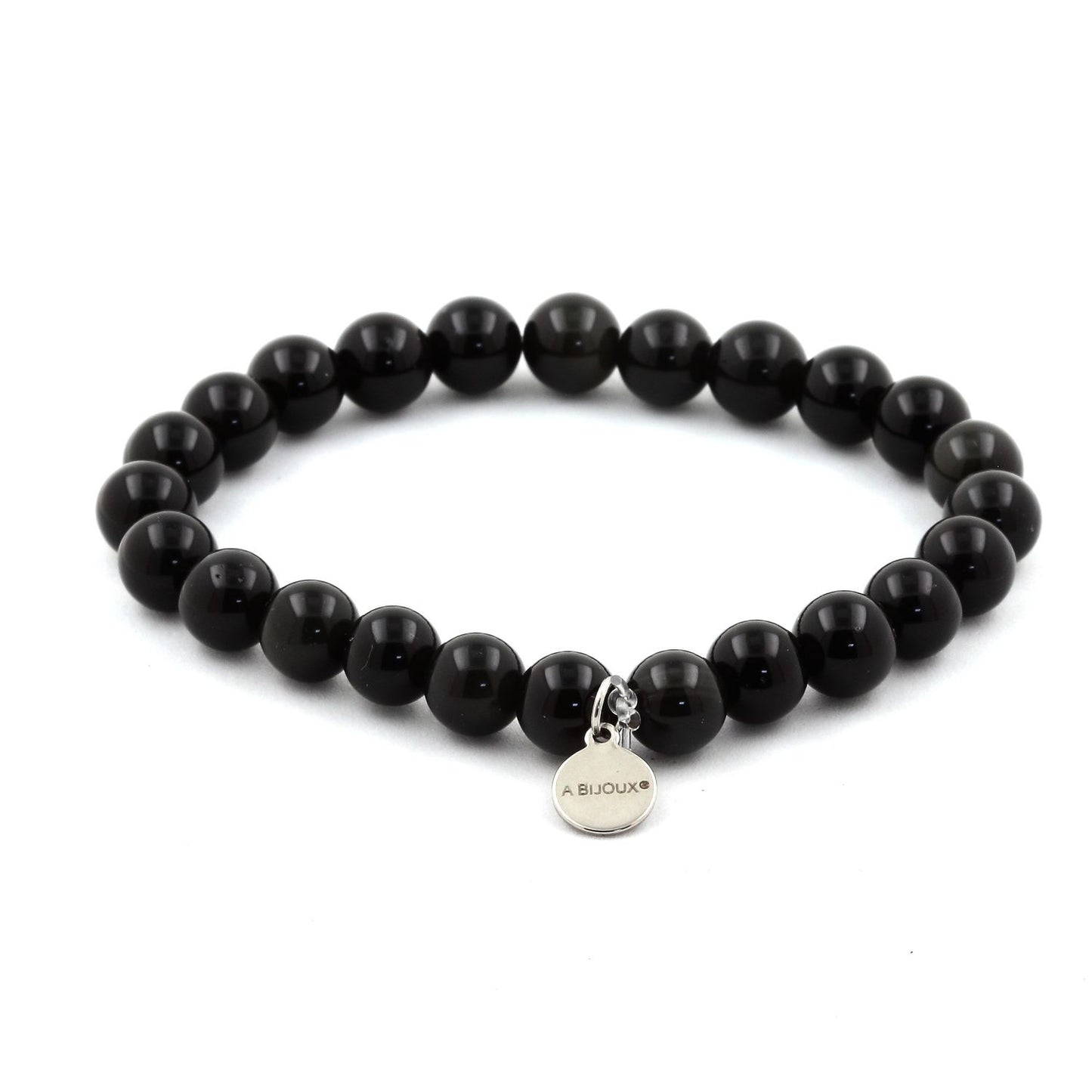 Obsidienne noire. Bracelet en Perles naturelles