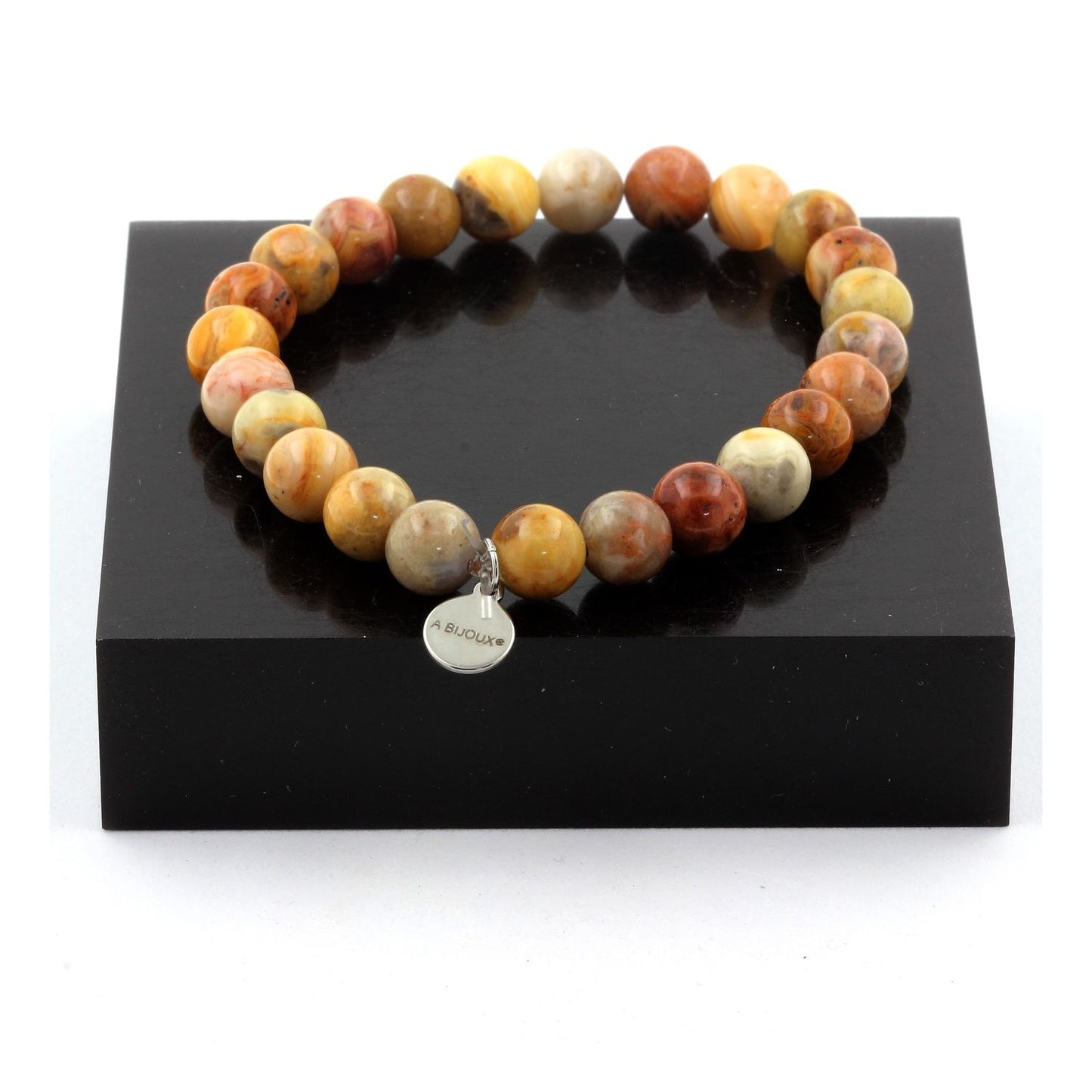 Agate crazy lace. Bracelet en Perles naturelles