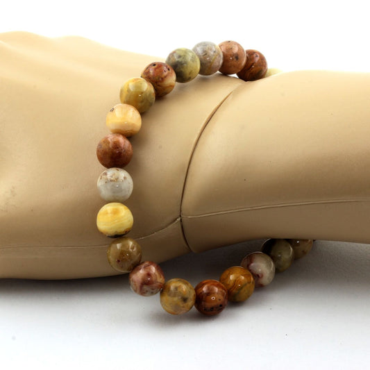 Agate crazy lace. Bracelet en Perles naturelles