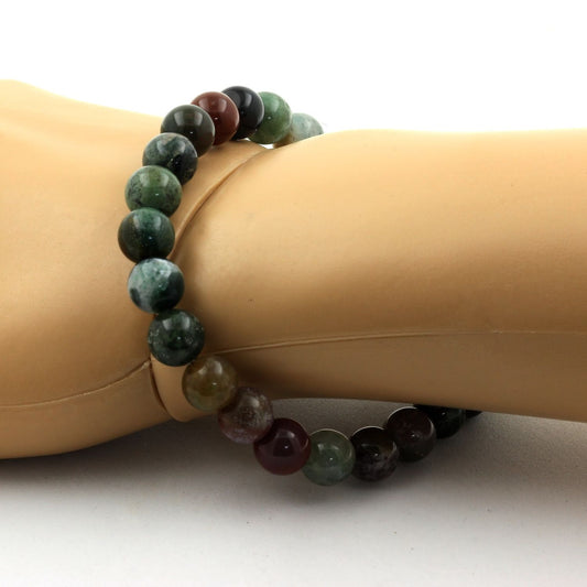 Agate Indienne. Bracelet en Perles naturelles