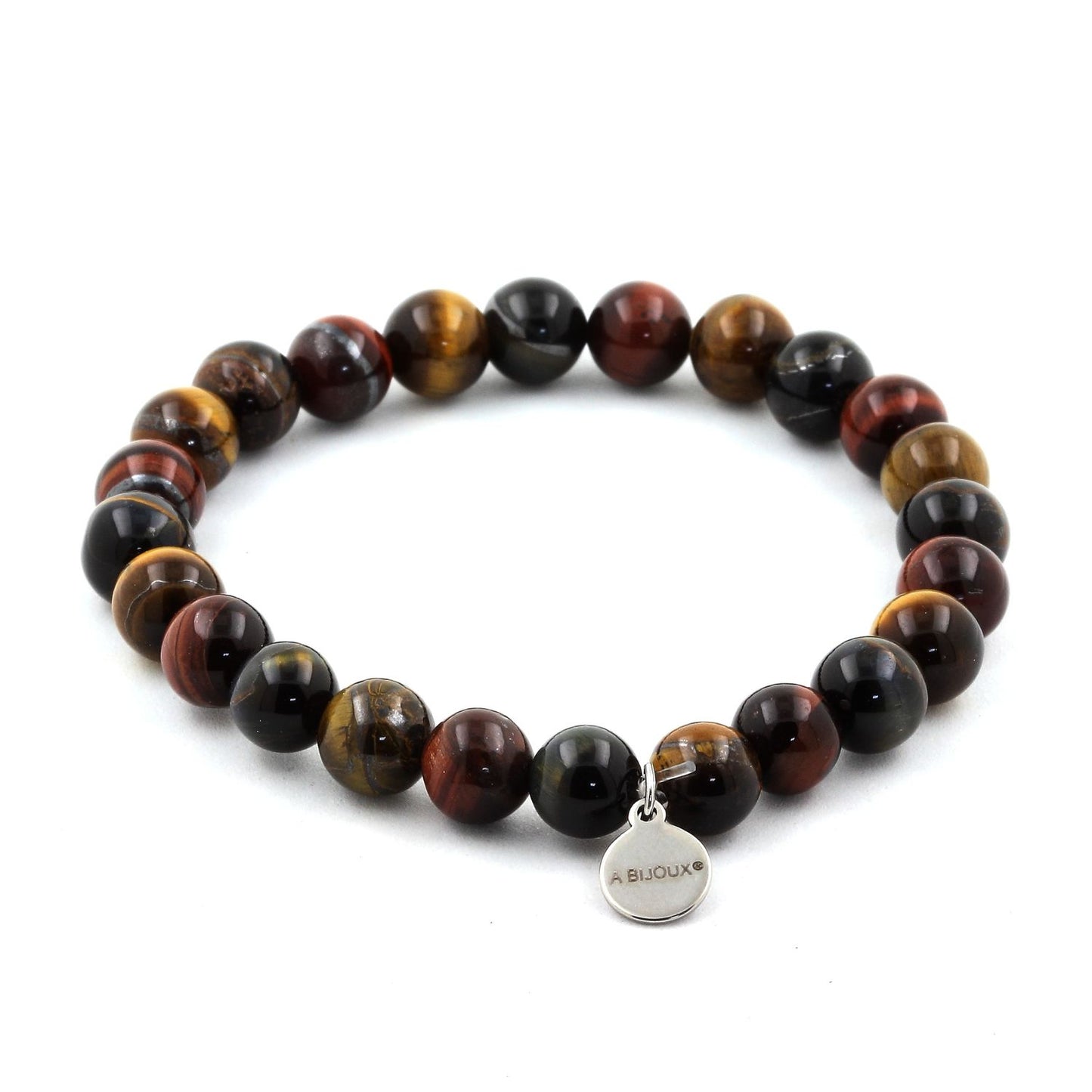 Oeil de Tigre multicolore. Bracelet en Perles naturelles