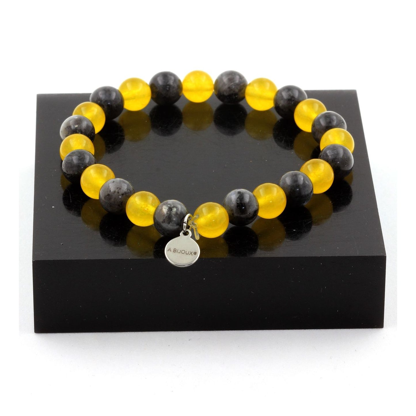 Labradorite + Agate jaune. Bracelet en Perles naturelles