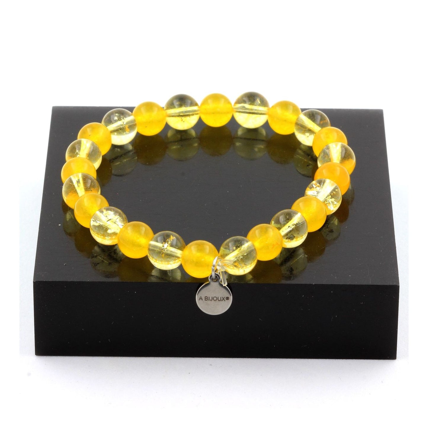 Citrine + Agate jaune. Bracelet en Perles naturelles