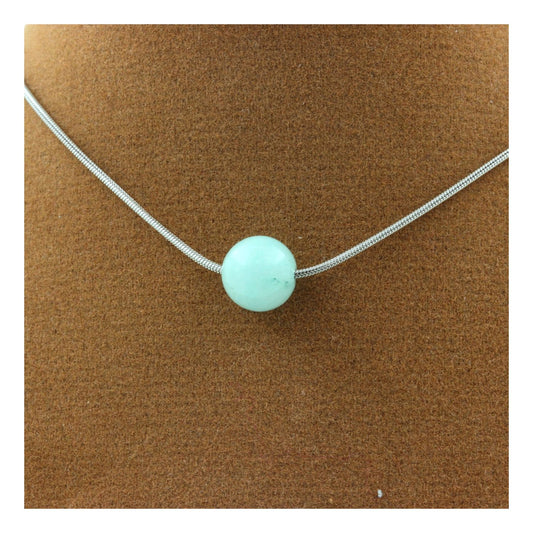 Collier 1 perle Amazonite 8 mm