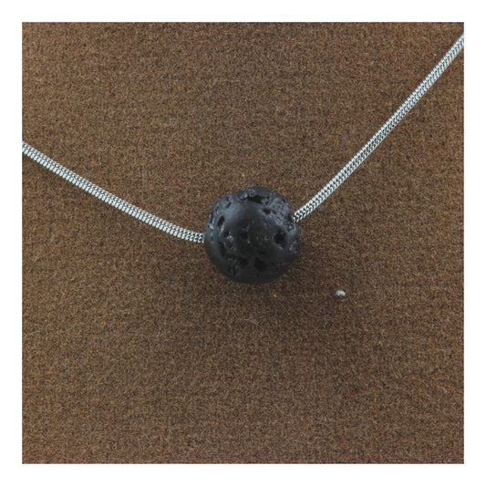 Collier 1 perle Lave 8 mm