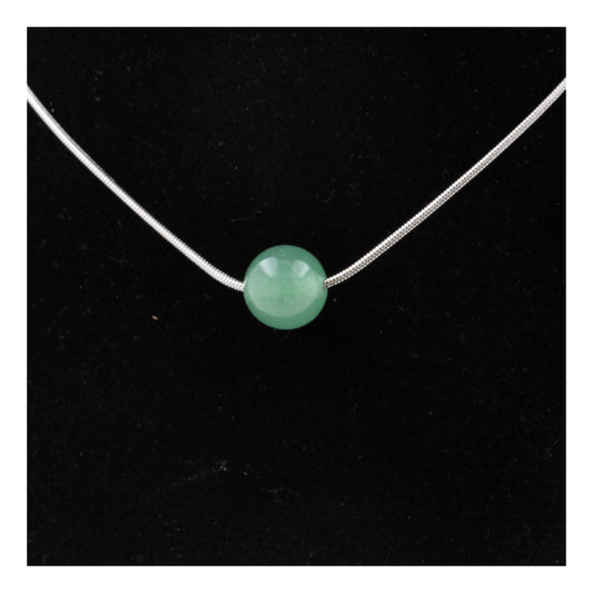 Collier 1 perle Aventurine 8 mm