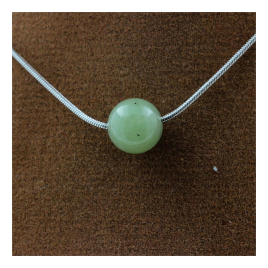 Collier 1 perle Jade 8 mm