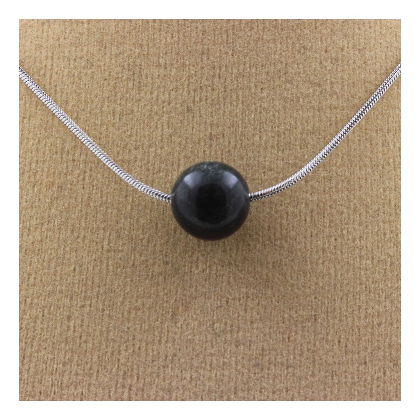 Collier 1 perle Séraphinite 8 mm