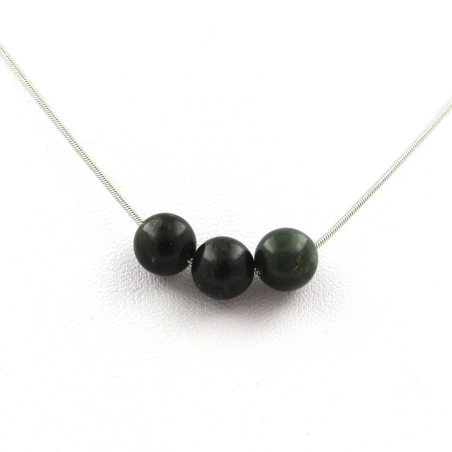 Collier 3 perles Séraphinite 8 mm
