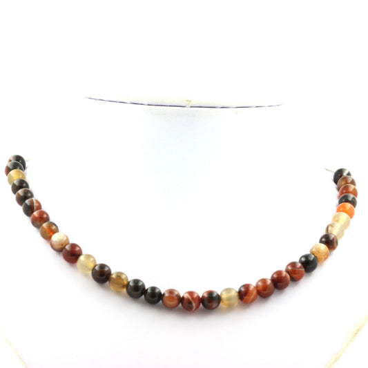 Collier perles Agate de Rêve 8 mm