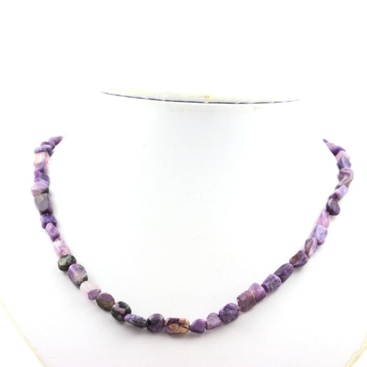 Collier perles Charoite de Russie