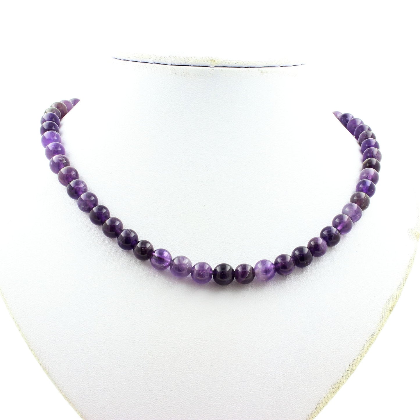 Collier perles Améthyste 8 mm