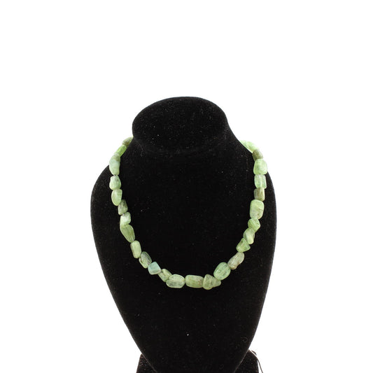 Collier perles Apatite verte de Madagascar