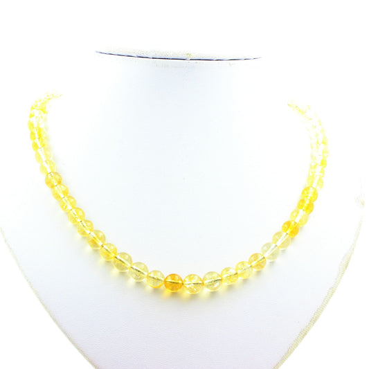 Collier perles Citrine 8 mm