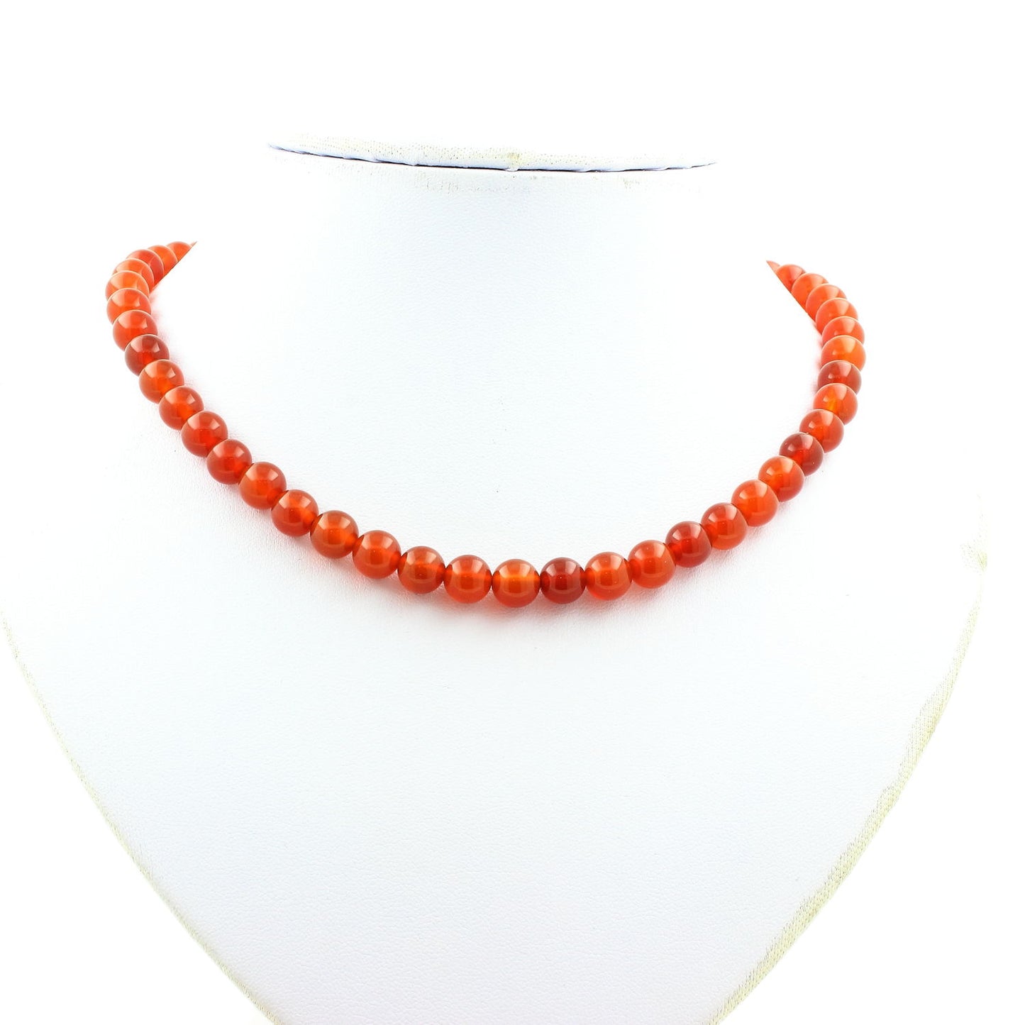 Collier perles Cornaline d'Uruguay Qualité 5 A 8 mm