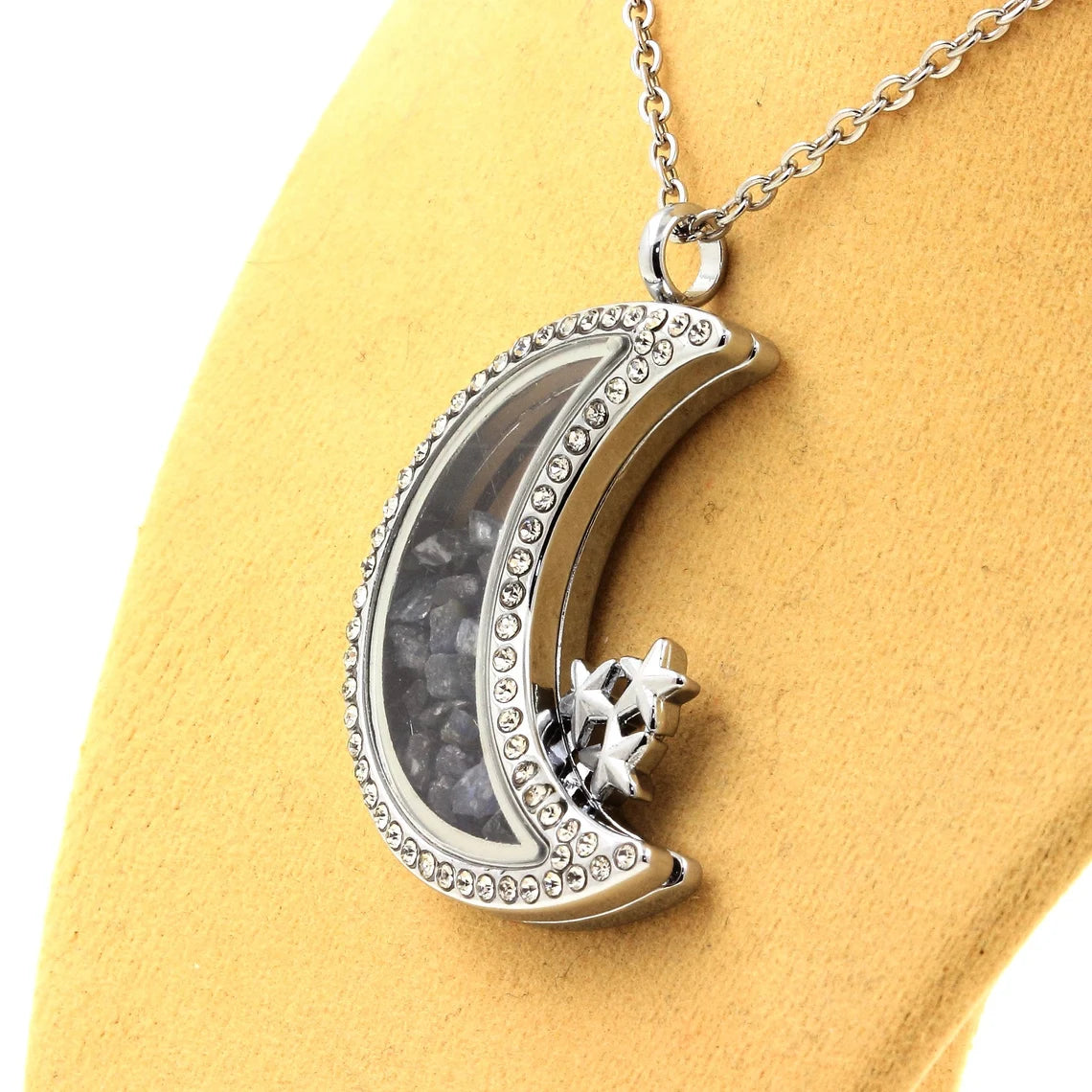 Collier Saphir brut modèle Lune