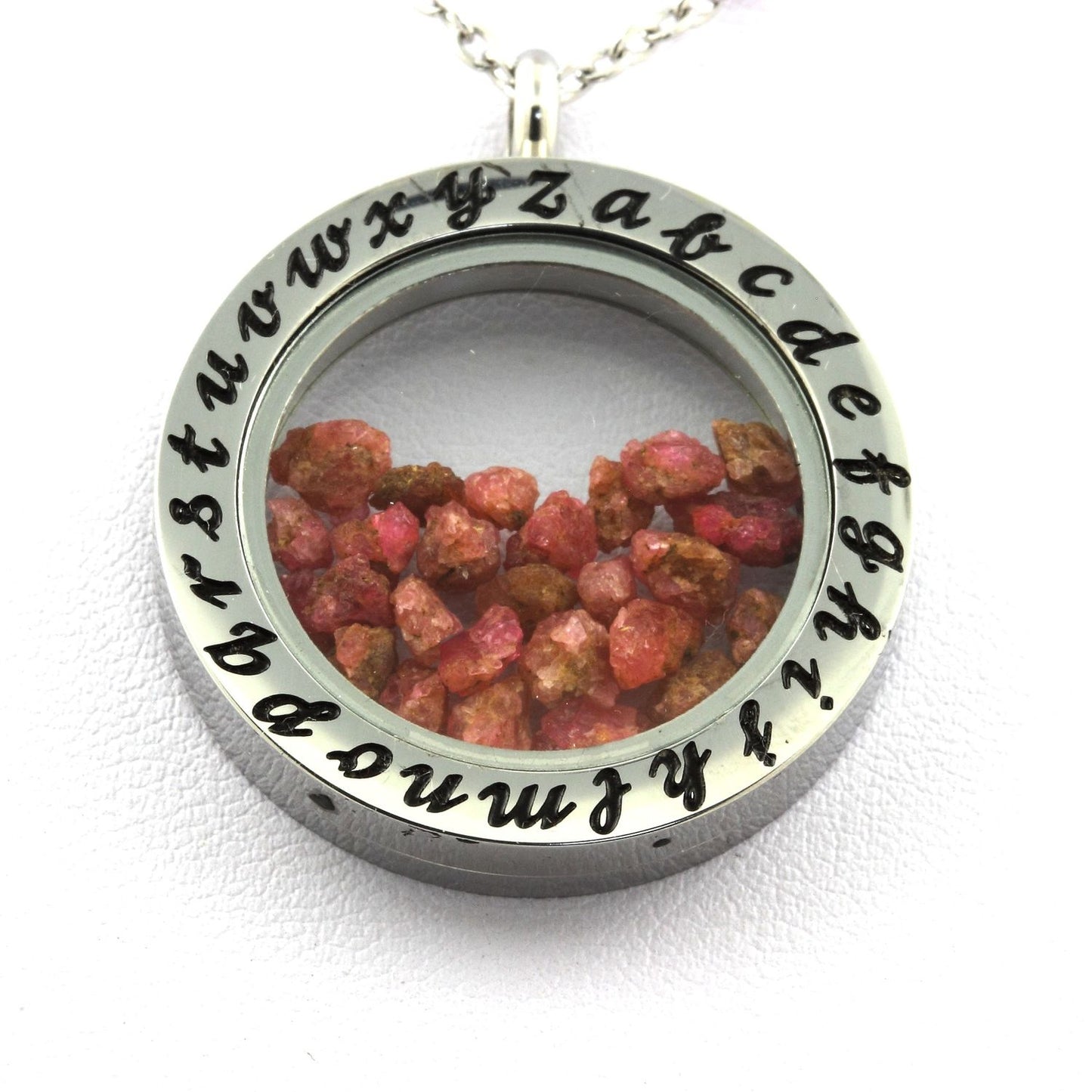 Collier Spinelle naturels modèle Alphabet